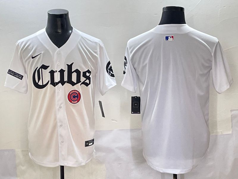 Men 2025 Chicago Cubs Blank White Five generations Joint Name Nike MLB Jersey style 7->houston astros->MLB Jersey